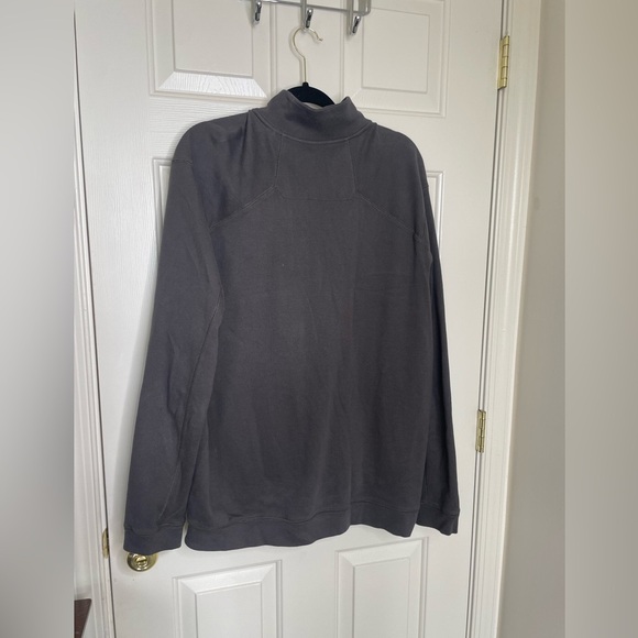 Tommy Bahama 100% cotton charcoal relaxed mid weight zip up jacket | L - Picture 7 of 10